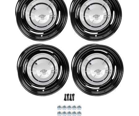 OER 1968-70 Chevrolet Factory Style 14" Steel Wheels, Dog Dish Style, 6" Wide, 4-1/2" Backspacing *881476