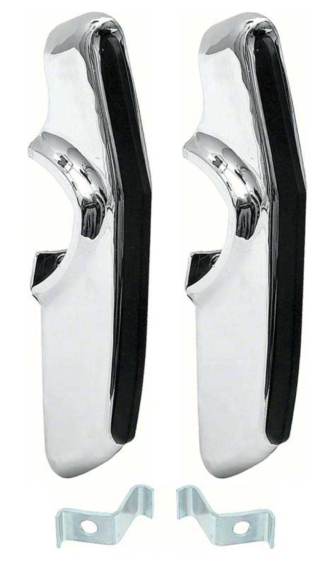 OER 1967-68 Chevrolet Camaro, Deluxe Rear Bumper Guards, with Brackets & Hardware, Pair R9904