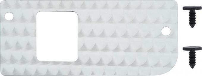 OER 1970-81 Pontiac Trans Am, Dash Filler Plate, Bezel Inlay, Engine-Turned, With Rear Defroster Switch Hole A8100330