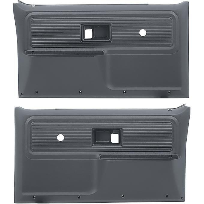 1977-80 Chevy, GMC Truck, Blazer, Jimmy, Suburban, Front Door Panels, Custom Deluxe, Scottsdale Style, Black