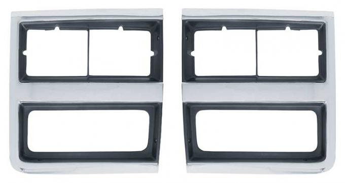 1989-91 Chevy Pickup, Blazer, Suburban, Headlight Bezel Set, RH & LH, Pair Premier