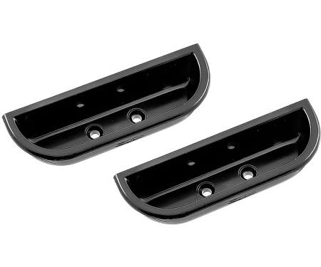 OER 1973-79 Ford F-Series Truck, 1978-79 Bronco, Arm Rest Finger Cups, Metal, Black, Pair TR24142A