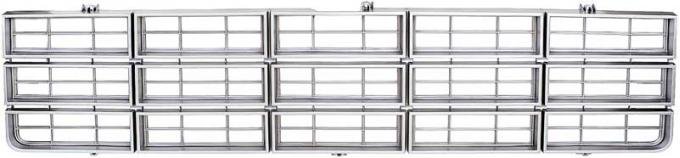 OER 1977-79 Chevrolet Truck Custom Front Grill - Argent Silver without Emblem Provision T70043