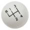 OER 1967-1971 GM, Various Models, Hurst 4-Speed Shift Knob, 1-3/4" with 3/8"-16 Thread, White 3961437W