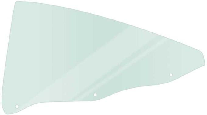 1965-66 Impala, Bonneville, Catalina, Rear Quarter Glass, 2 Door Hardtop, Light Green Tint, RH Passenger Side