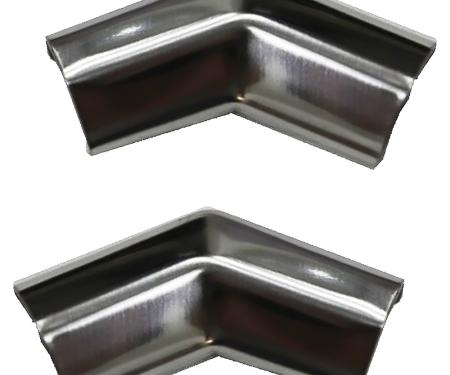 OER 1968-70 Dodge, Plymouth, B-Body, Roof Drip Rail Corner Molding Set, Pair MB1679C