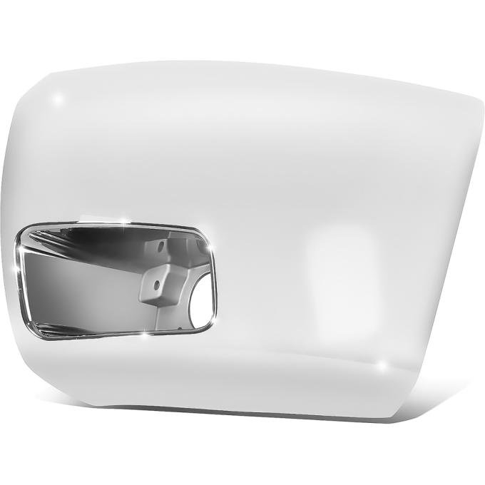 OER 2011-13 Chevrolet Silverado 1500, Front Bumper End Cap, Chrome, With Light Hole, LH 20985757
