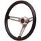 GT Performance GT 3 Retro Steering Wheel with Brushed Stainless Steel Slotted Spokes - 36-5451