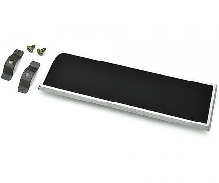 1967 Chevrolet Impala, Full Size, Radio Delete Plate, Black Pebble Grain With Chrome Edge
