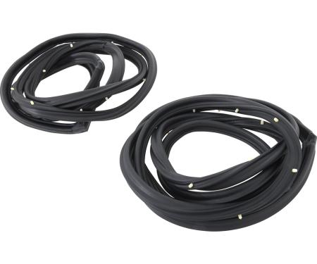OER 1962-67 Chevy II, Nova Door Frame Weatherstrip Seals, 2 Door Sedan, Pair K440