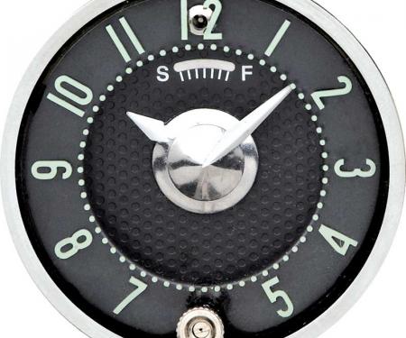 OER 1955-56 Fullsize 1958-62 Corvette In-Dash Clock With Quartz Movement Black Face 3710648