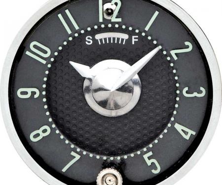 OER 1955-56 Fullsize 1958-62 Corvette In-Dash Clock With Quartz Movement Black Face 3710648