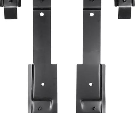 OER 1966-72 Chevelle, El Camino, GTO, Skylark, Cutlass, LeMans, 1966-70 Tempest, 1969-72 Grand Prix, 1970-72 Monte Carlo, Bucket Seat to Floor Pan Mounting Bracket Set, 4-Piece 200205