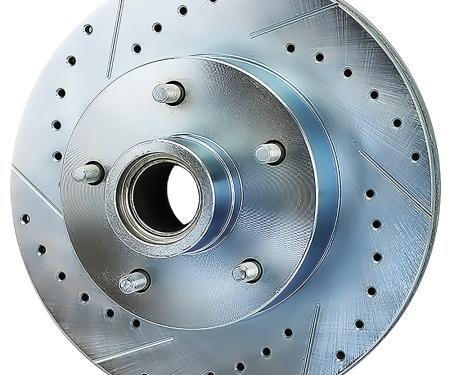 1970-78 Camaro, Firebird, 1973-77 Chevelle, Malibu, 1975-78 Nova, 1977-78 Impala, Caprice, Front Brake Rotor, 11" Diameter, Drilled and Slotted, LH Driver Side