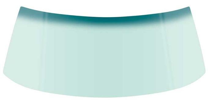 OER 1965-68 Buick, Chevy, Pontiac, Oldsmobile, Full Size, Front Windshield Glass, 2 & 4 Door, Sedan, Station Wagon, Light Green Tint, with Blue/Green Shade FW661T