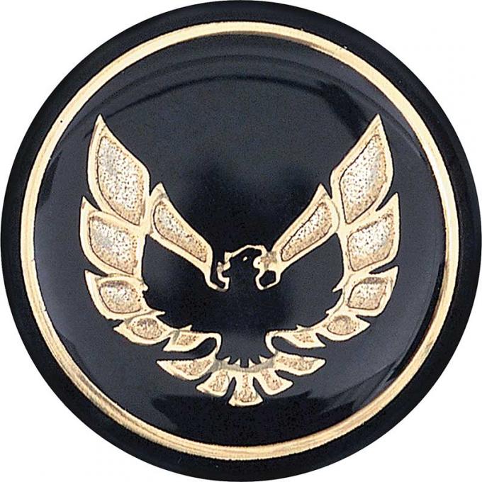 OER 1976-81 Firebird Shift Button Emblem-Black With Gold K7803