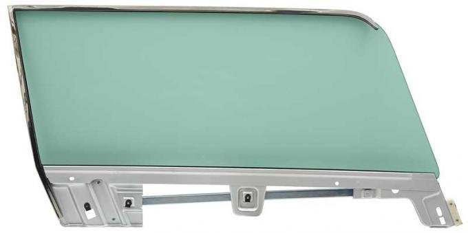 1967-68 Mustang, Door Glass Assembly, Coupe, Tinted Glass, Passenger Side