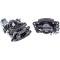 1968-79 GM Rear Brake Conversions, Rear Caliper Set, Metric Style, With Emergency Brake, Loaded With D154 Brake Pads, (2) RH Calipers, Black Finish
