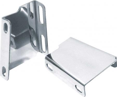 1959-68 GM Full Size Passenger Car, Power Brake Booster Brackets, For Boosters With 3-3/8" Square Bolt Pattern, Stainless Steel BBK004S