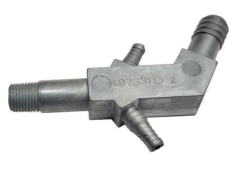 1972-74 Firebird, Trans Am, Aluminum Carburetor Fitting, with 2 Angled Fittings