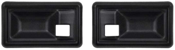 1970-74 Camaro, Firebird, Inner Door Handle Escutcheon, Standard Interior, Black, Pair