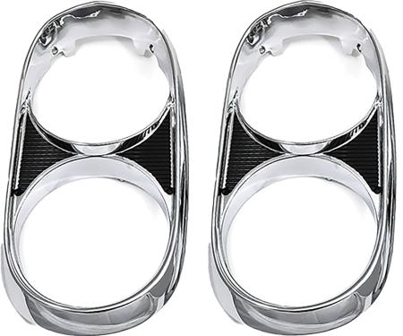 OER 1965 Pontiac GTO, LeMans, Tempest, Headlamp Bezel, Diecast Chrome, LH and RH, Pair 5957313