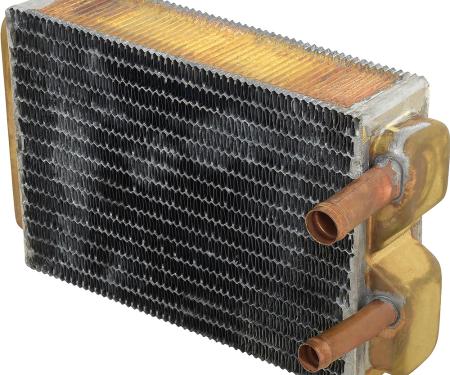 1963 Chevrolet Impala, Heater Core Assembly, with Air Conditioning, Copper/Brass, Measures: 9 1/2" x 6-3/8" x 2-1/2"