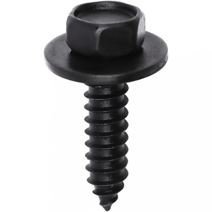 OER Hex Head Sems Screw, With Washer, A/AB Point, 6.3-1.81 x 25mm, Black Phosphate, Each 153349