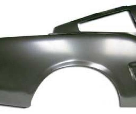 OER 1965-66 Ford Mustang, Complete Rear Quarter Panel, Fastback, with Tail Light Mounting Bracket, RH 27840CR