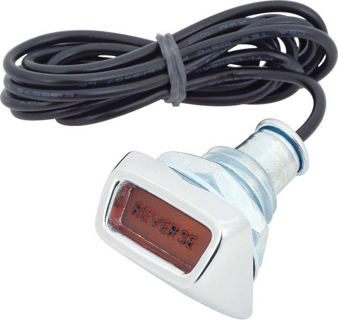 OER 1968-76 Mopar A/B/E-Body, Reverse Indicator Light with Cable, Dash Mounted, For 4-Speed Models MD47301
