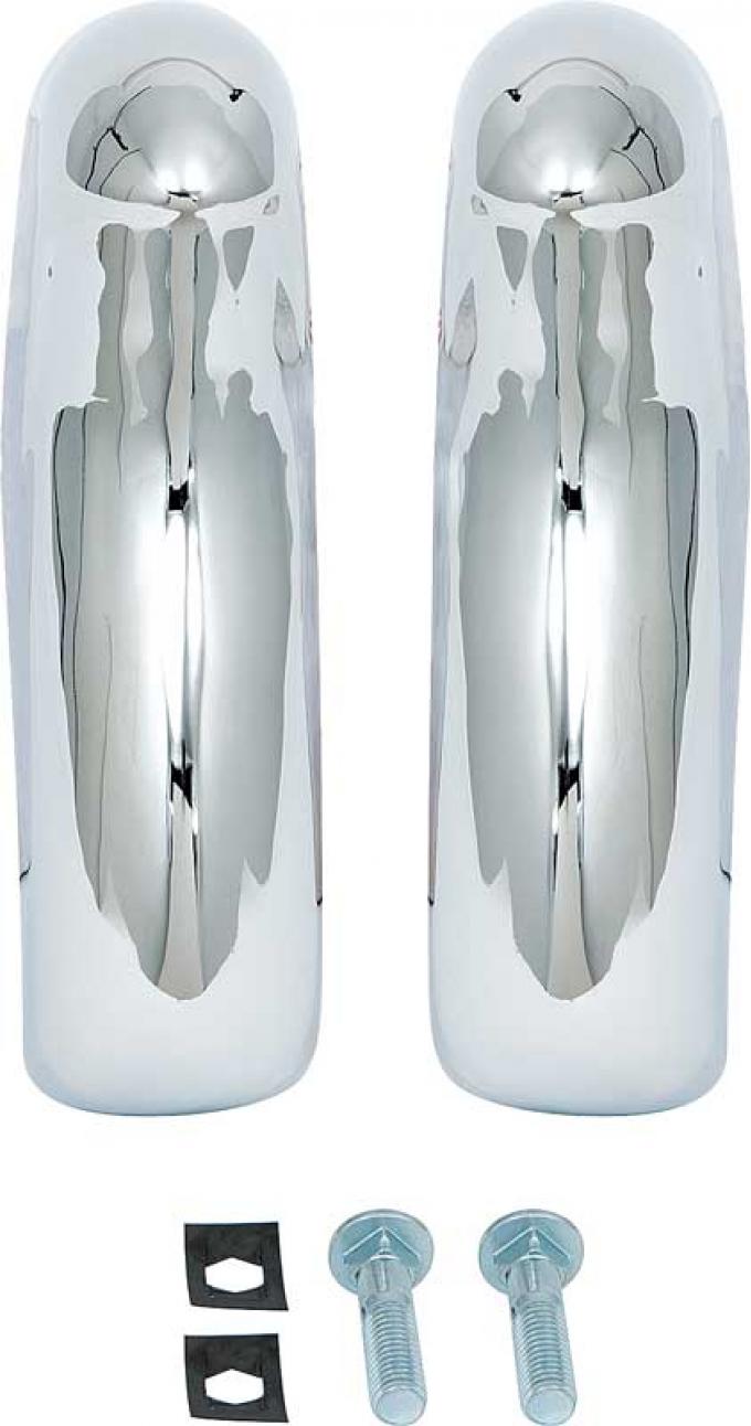 OER 1955 Chevrolet Bel Air, 150, 210, Front Bumper Guards, with Hardware, Pair TF400890