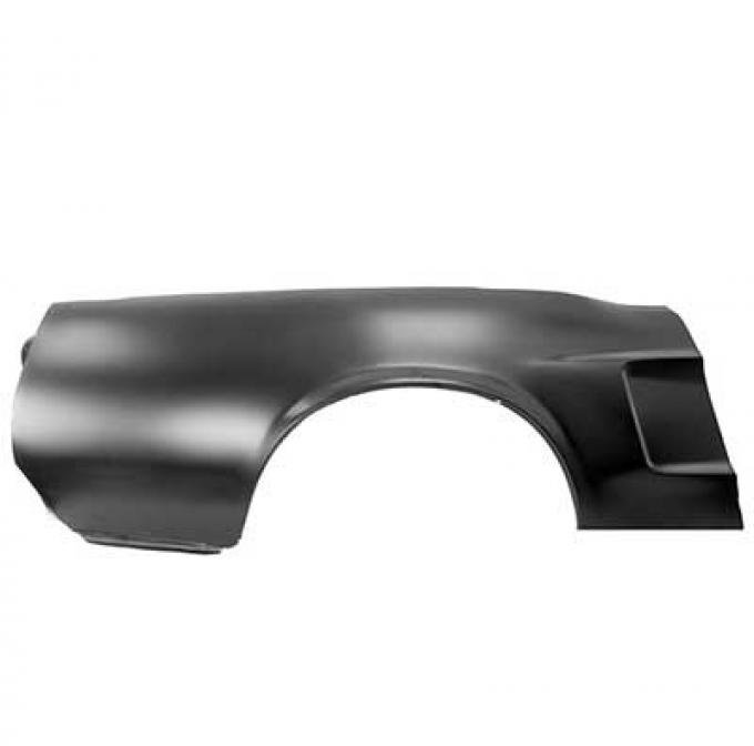 Redline Restomotive® 1968 Ford Mustang Convertible Right Hand Full Quarter Panel without Side Marker Indent (Late 68)