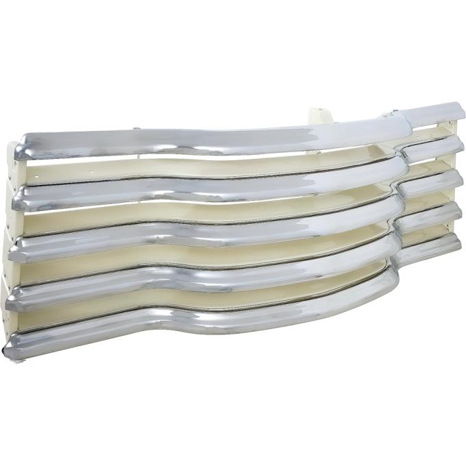 1947-53 Chevy Pickup, Panel, Suburban, Chrome Front Grill Assembly, with Ivory Back Bars