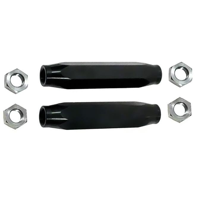 OER 1955-57 Chevrolet 150, 210, Bel Air, Buick, Olds, Pontiac, Cadillac, Aluminum Tie Rod Sleeves, With Jam Nuts, Black TF500084