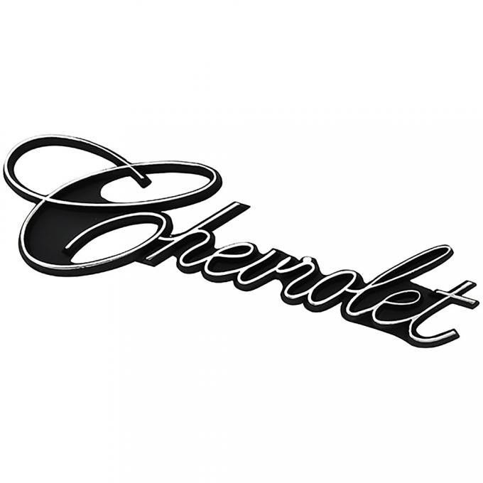 1975-76 Chevrolet Caprice, Grill Emblem, Chevrolet Script