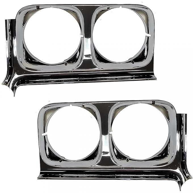 1970 Buick Skylark, GS, Sportwagon, Headlamp Bezel Set, LH and RH, Pair