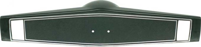 1969-70 Chevrolet, Steering Wheel Shroud, Dark Green With Silver Trim