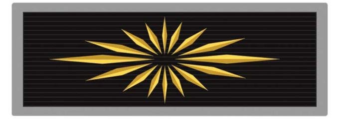 OER 1965-66, Starburst Seat Belt Buckle Emblem Set, Standard Interior, Embossed, Pair, Gold-On-Black 154661BK