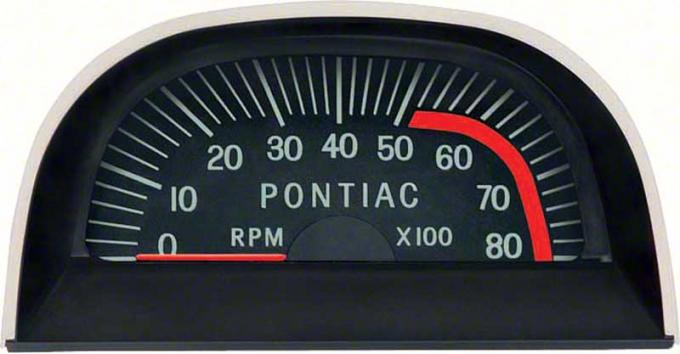 OER 1967 Pontiac Hood Tach 5200 Red Line - V8 Point Ignition 6468675