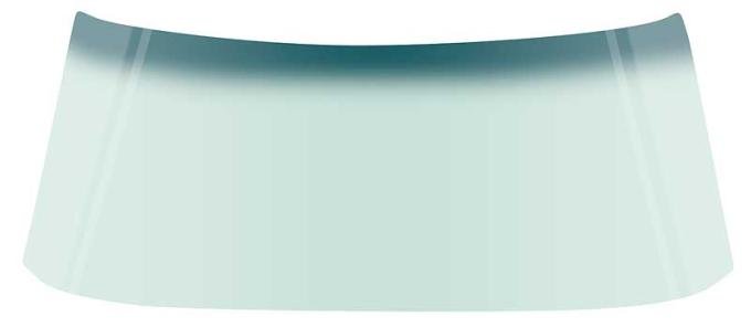 1969-70 Mustang, Cougar, Front Windshield Glass, Tinted with Shaded Band, Coupe, Convertible