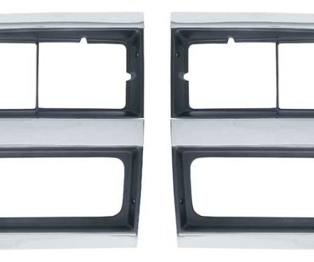 1989-91 Chevy Pickup, Blazer, Suburban, Headlight Bezel Set, RH & LH, Pair Premier
