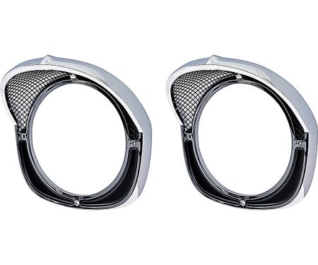 OER 1957 Chevrolet Bel Air, 150, 210, Nomad, Headlamp Bezels, RH & LH: Pair TF400002
