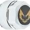OER 1977-81 Firebird Trans Am, Wheel Center Caps, Chrome, Gold Emblem, with Metal Retaining Clips, Set of 4 748666