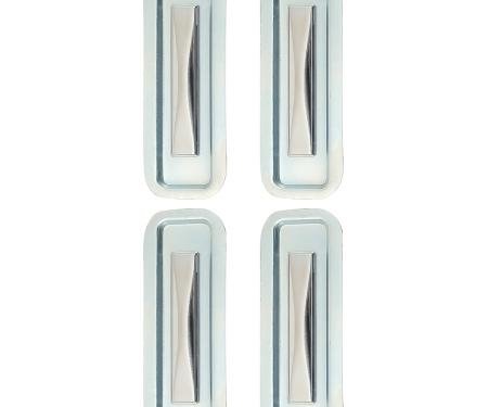 1967 Mustang, Deluxe Interior Seat Trim Buttons & Retainer Set, 4 Piece Set