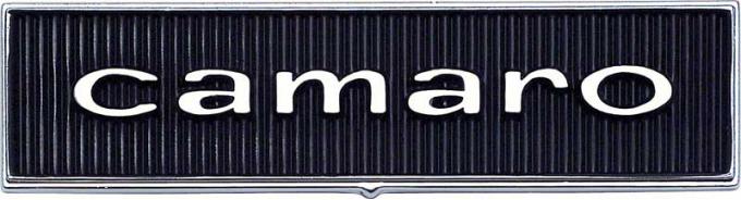 OER 1967 Camaro Standard Door Panel Emblems in Block Lettering 7696122