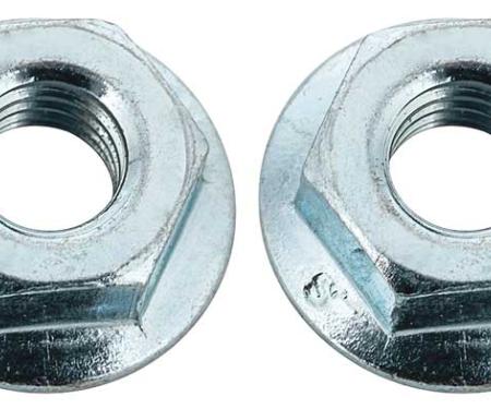 M6-1.0 Metric Standard Flange Spin Lock Nut with Serrations, Pair