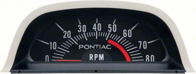 Firebird Tachometer, Hood, 5200 Redline, 1969