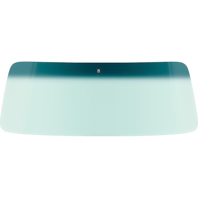 OER 1980-93 Dodge B-Series Van, Front Windshield Glass, with Mirror Bracket, Lt Green Tint, with Blue/Green Upper Shaded Band DW913T