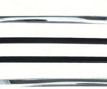 OER 1967-69 Camaro / Firebird Quarter Window Vertical Chrome Moldings K1039