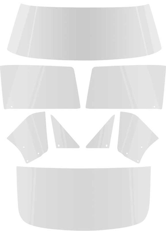 1967 Camaro / Firebird Coupe, 8 Piece Glass Kit, Clear